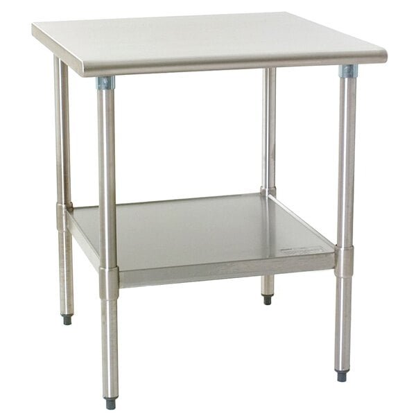 Eagle Group T3030E 30" x 30" Stainless Steel Work Table with Galvanized Undershelf 1 Eagle Group T3030E 30" x 30" Stainless Steel Work Table with Galvanized Undershelf
