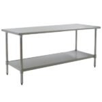 Eagle Group T3072E 30" x 72" Stainless Steel Work Table with Galvanized Undershelf 2 Eagle Group T3072E 30" x 72" Stainless Steel Work Table with Galvanized Undershelf