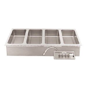 Wells 5P-MOD427TDM 4 Well 4/3 Size Drop-In Hot Food Well with Drain Manifolds - Thermostatic Control