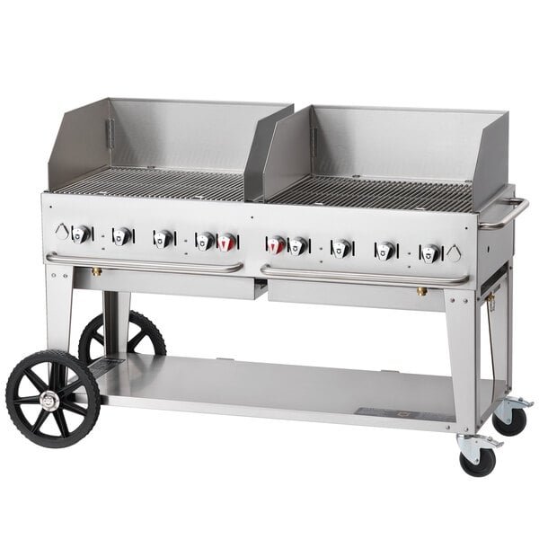 Crown Verity MCB-60WGP Liquid Propane 60" Mobile Outdoor Grill with Wind Guard Package 1 Crown Verity MCB-60WGP Liquid Propane 60" Mobile Outdoor Grill with Wind Guard Package