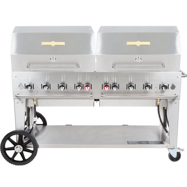 Crown Verity MCB-60RDP Natural Gas 60" Mobile Outdoor Grill with Roll Dome Package 1 Crown Verity MCB-60RDP Natural Gas 60" Mobile Outdoor Grill with Roll Dome Package