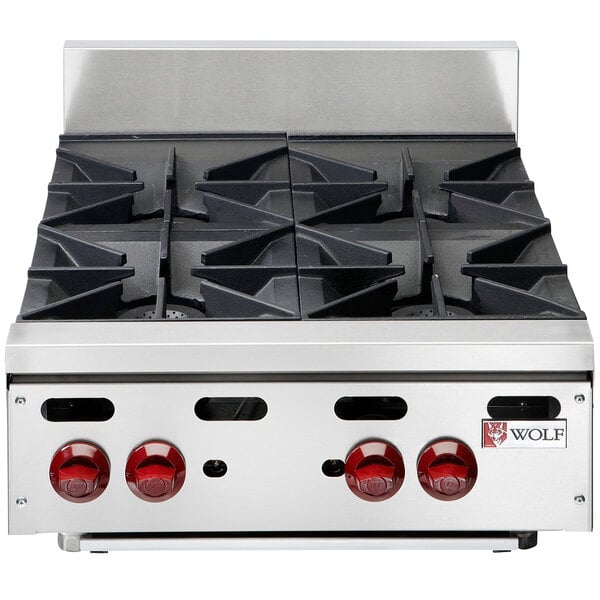 Wolf by Vulcan AHP424-LP Achiever Liquid Propane 24" 4 Burner Countertop Range - 110,000 BTU 2 Wolf by Vulcan AHP424-LP Achiever Liquid Propane 24" 4 Burner Countertop Range - 110,000 BTU - Image 2