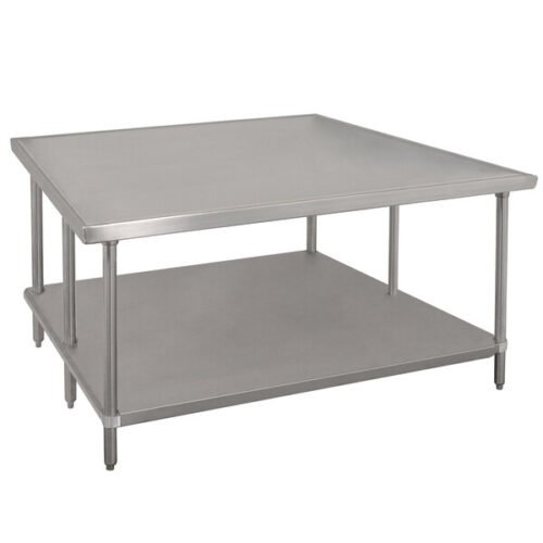 Advance Tabco VSS-485 48" x 60" 14 Gauge Stainless Steel Work Table with Stainless Steel Undershelf