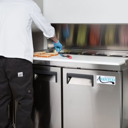 Avantco APT-48-HC 47" 2 Door Refrigerated Sandwich Prep Table