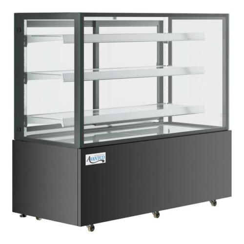 Avantco BCFD-60 59 1/8" Black Square Dry Bakery Display Case with LED Lighting