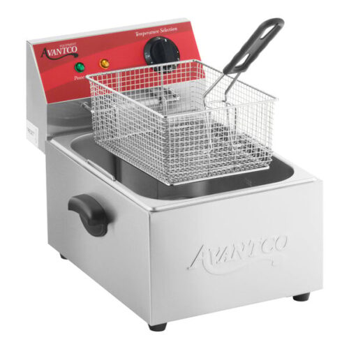 AsiaResto.com - Premium Commercial Kitchen Tools 140 Avantco F100 10 lb. Electric Countertop Fryer - 120V, 1750W