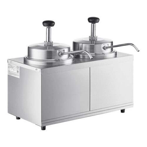 Carnival King RWS35DBL Double 3.5 Qt. Warmer with Pumps - 120V, 1100W
