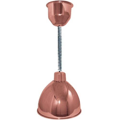 Hanson Heat Lamps 800-RET-COP Retractable Cord Ceiling Mount Heat Lamp with Bright Copper Finish
