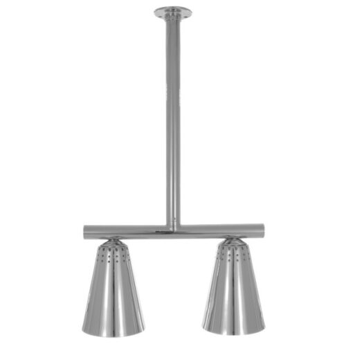 Hanson Heat Lamps DLGT/900/SS Rigid Tube Ceiling Mount Double Heat Lamp with Stainless Steel Finish