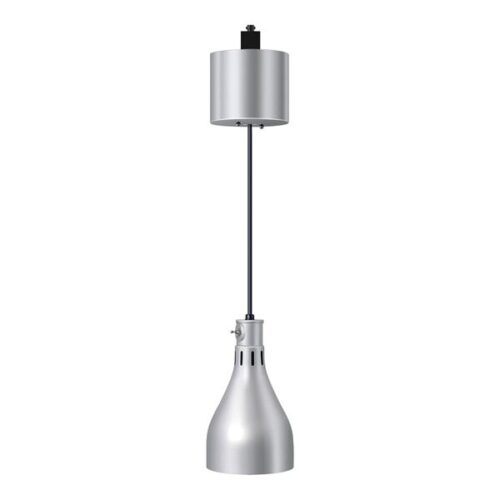 Hatco DL-500-RCTL Standard Retractable Cord Track-Mount Heat Lamp with Glossy Gray Finish - 120V