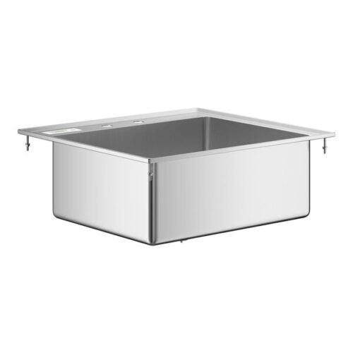Regency 20" x 16" x 8" 16-Gauge Stainless Steel One Compartment Drop-In Sink