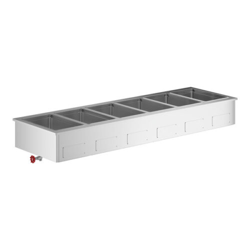 ServIt SDW-6H Six Pan Full Size Insulated Drop-In Hot Food Well - 208/240V