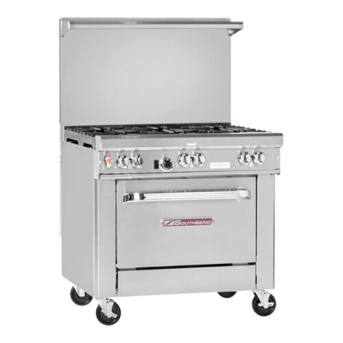 Southbend 4361A 36" Liquid Propane 6-Burner Ultimate Range with Convection Oven - 176,000 BTU