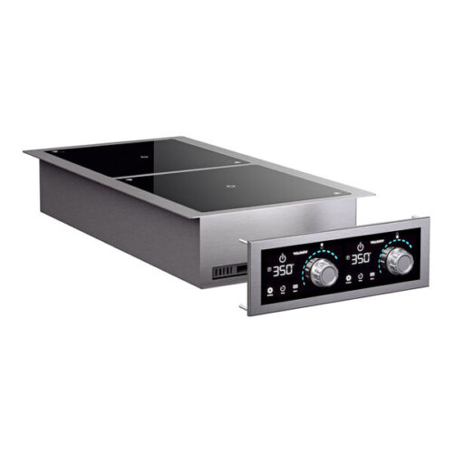 Vollrath FC-IDI-D3500 Dual Hob Drop-In Front-to-Back Induction Range with Temperature Control Probe - 208/240V, 7,000W