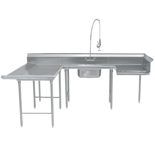 Advance Tabco DTS-U30-72 72" U Shape Soil Dishtable - Left Table