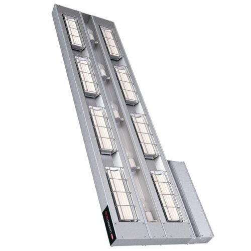 Hatco UGAL-48D Ultra-Glo 48" Dual Ceramic Infrared Strip Warmer with Lights, 3" Spacer and Toggle Controls - 120/208V, 3,180W