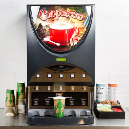 Bunn 38100.0003 iMIX-5S+ BLK Powdered Cappuccino Dispenser with 5 Hoppers - 120V