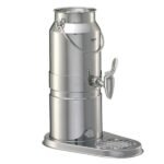 Frilich EMC030E 3.2 Qt. Stainless Steel Milk Dispenser Set with Stainless Steel Base