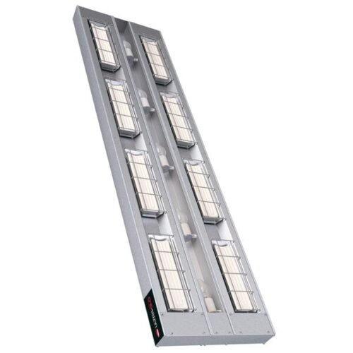 Hatco UGAL-54D Ultra-Glo 54" Dual Ceramic Infrared Strip Warmer with Lights, 3" Spacer, and Remote Toggle Controls - 120/208V, 3,180W