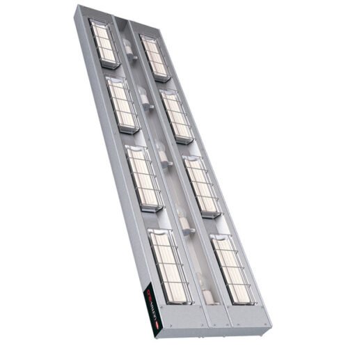 Hatco UGAHL-42D Ultra-Glo 42" High Watt Dual Ceramic Infrared Strip Warmer with Lights, 3" Spacer, and Remote Toggle Controls - 120/208V, 3,180W