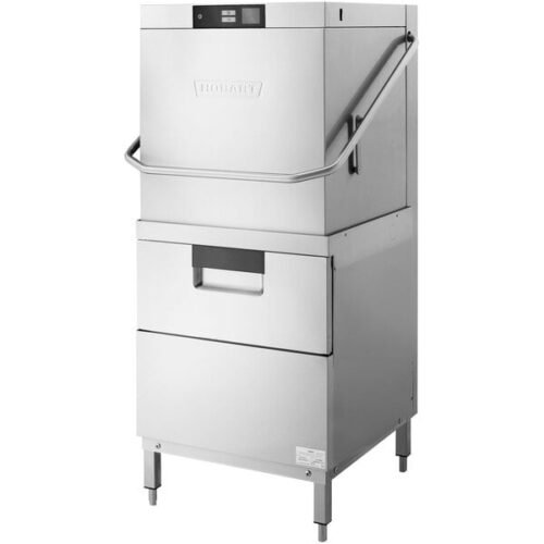 Hobart AMTL-2 Double Level High Temperature Door-Style Dishwasher with Booster Heater - 208-240V, 3 Phase