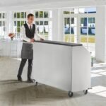 Regency 63" Basic Stainless Steel Portable Bar with Two Removable Speed Rails and Ice Bin 10 Regency 63" Basic Stainless Steel Portable Bar with Two Removable Speed Rails and Ice Bin