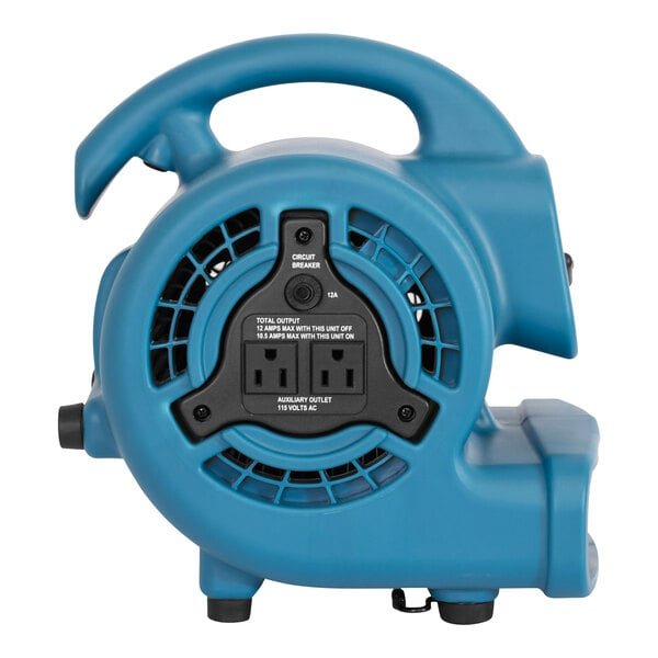 XPOWER P-80A-Blue 3-Speed Air Mover with GFCI Power Outlets - 600 CFM; 115V 2 XPOWER P-80A-Blue 3-Speed Air Mover with GFCI Power Outlets - 600 CFM; 115V - Image 2