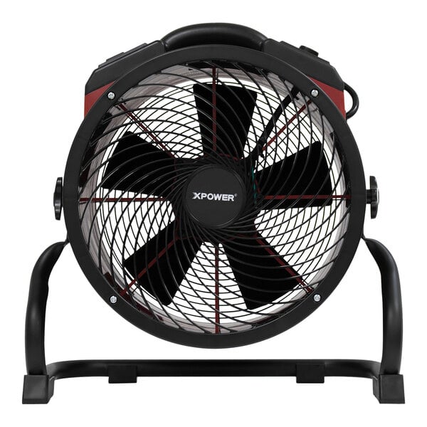 XPOWER X-39AR-Red Variable Speed Industrial Axial Fan with Sealed Motor and GFCI Power Outlets - 1/4 hp 2 XPOWER X-39AR-Red Variable Speed Industrial Axial Fan with Sealed Motor and GFCI Power Outlets - 1/4 hp - Image 2