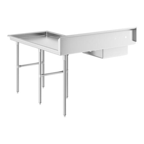 Regency 5' 16-Gauge Stainless Steel Soiled L-Shape Dishtable - Right Island