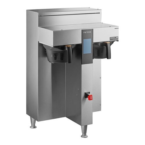 Fetco CBS-2252 NG Series Twin Automatic Digital Coffee Brewer with Plastic Brew Basket - 208/240V, 4,500-6,000W