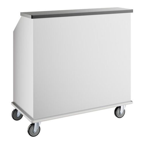 Regency 48" Stainless Steel Portable Bar with Elixir Station, Two Removeable Speed Rails, Beer Bottle Cooler, Ice Bin, and Removable Bin and Cooler Covers