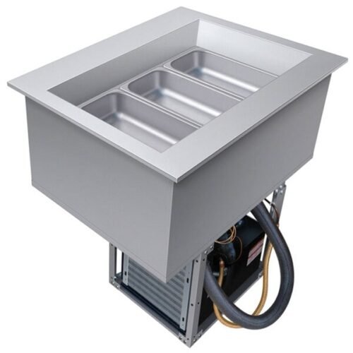 Hatco CWBP-1 One Pan Slanted Drop-In Refrigerated Cold Food Well with Drain - 120V