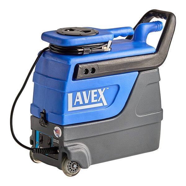 Lavex 2-Stage Cold Water Spot Extractor with 7' Hoses and 4" Clear View Upholstery Tool - 3 Gallon, 55 PSI 1 Lavex 2-Stage Cold Water Spot Extractor with 7' Hoses and 4" Clear View Upholstery Tool - 3 Gallon, 55 PSI