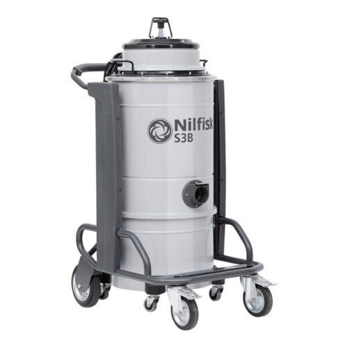 Nilfisk S3BN1 L50 FM 13 Gallon Steel Single-Phase 3-Motor Industrial Wet / Dry Vacuum - 120V