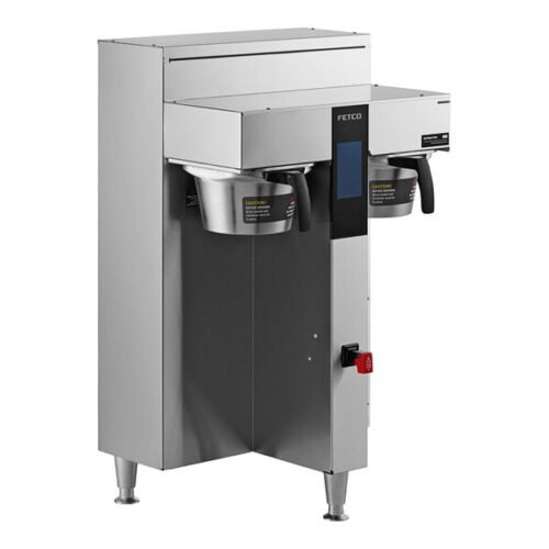Fetco CBS-2252 NG Series Twin Automatic Digital Coffee Brewer with Metal Brew Basket - 208/240V, 4500-6000W