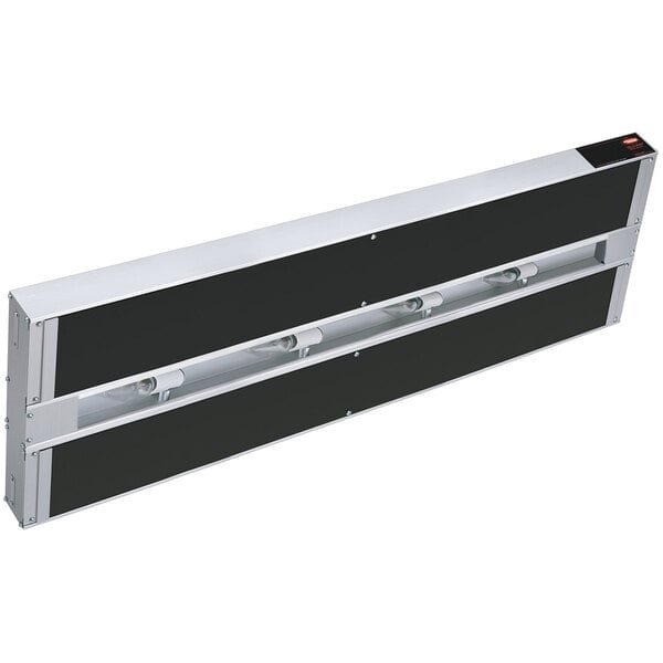 Hatco GRAIHL-54D 54" Glo-Ray Double Infra-Black Strip Warmer with Lights, Remote Controls, and 3" Spacer - 120/208V, 2,740W Hatco GRAIHL-54D 54" Glo-Ray Double Infra-Black Strip Warmer with Lights, Remote Controls, and 3" Spacer - 120/208V, 2,740W