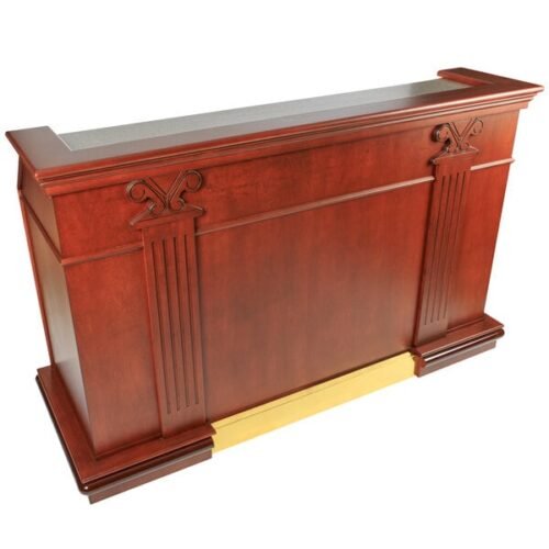 Bon Chef 51000SKSC 75 7/8" x 28 5/8" x 47 1/8" Portable Wood Liquor Bar with Sink