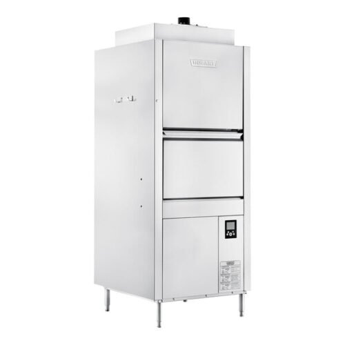 Hobart PW10N-ADV-2 Advansys 10-Pan High-Temperature Ventless Split-Door Pot, Pan, and Utensil Washer with Energy Recovery and Booster Heater - 480V, 3-Phase