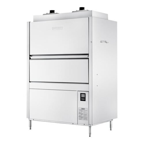Hobart PW20N-ADV-1 Advansys 20-Pan High-Temperature Ventless Split-Door Pot, Pan, and Utensil Washer with Energy Recovery and Booster Heater - 208/240V, 3-Phase