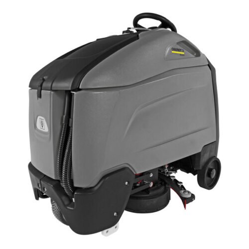 Karcher Chariot 3 iScrub 26 1.008-076.0 26" Cordless Stand-On Disc Floor Scrubber with (3) 234 Ah AGM Batteries, Shelf Charger, and Brush Scrub Deck - 25 Gallon, 36V, 300 RPM