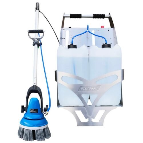 MotorScrubber MSPROWASH 7 1/2" AGM Cordless Hand Held Disc Floor Scrubber Kit - 1.3 Gallon