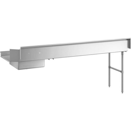Regency 16 Gauge 8' Soiled / Dirty Dish Table - Left Drainboard