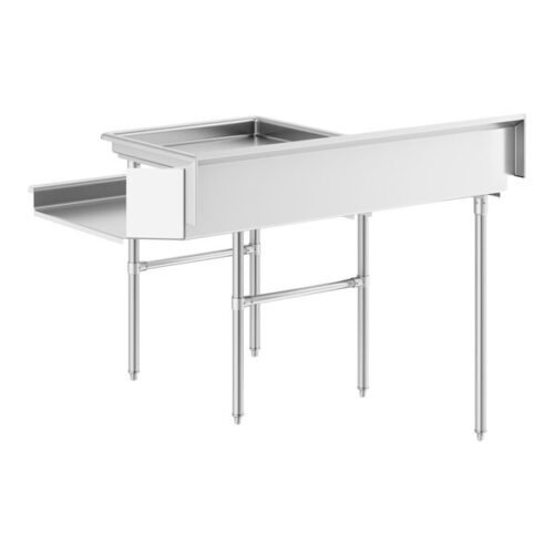 Regency 5' 16-Gauge Stainless Steel Clean L-Shape Dishtable - Left Island