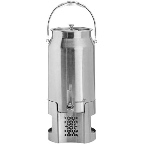 Rosseto 3 Gallon Milk Urn with Mosaic Brushed Stainless Steel Base LD203
